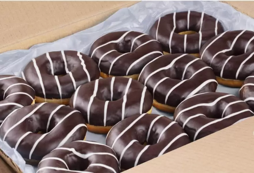 Донат глазир ШОКОЛАД С ШОКОЛ,НАЧИНКОЙ 67гр *12шт /1 КОРОБ ХлебПром