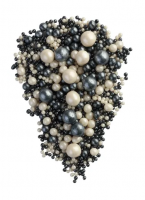 Посыпка жемчуг серебро/черный №157 100гр 