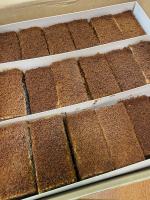 Пирожное Медовик шоколадный с малиной, 2,34кг/5, 18 порций