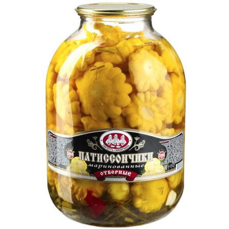 Патиссоны марин. ст/б 3000мл/4 Скатерть-Самобранка