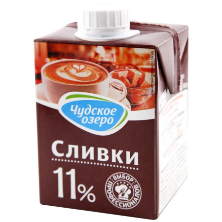 Сливки 11% 500мл/12 Чудское озеро