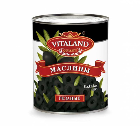 Маслины РЕЗАН. ж/б 3100мл/1560гр/6 Виталанд