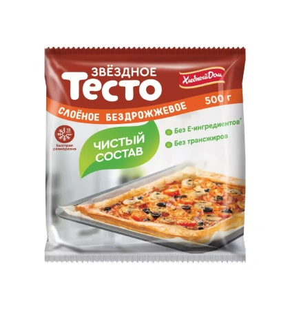 Тесто слоеное б/дрож ЗВЕЗДНОЕ 1000г/8