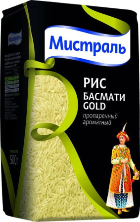 Рис Басмати Gold 500гр /12 МИСТРАЛЬ  15004