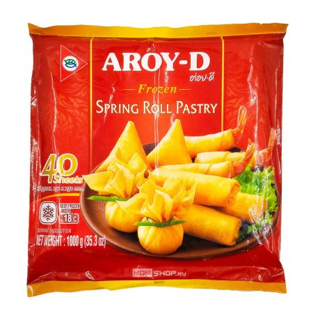 Тесто для Спринг Роллов 25,4 см (40листов) 1кг/20 AROY