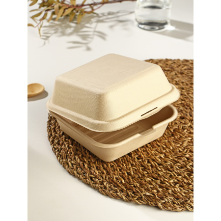 Коробка для бенто-тортов БЕЖ БЕЗ ОКНА 15х15х8см 7800222