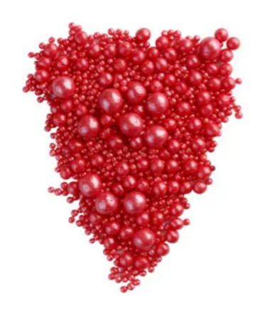 Посыпка жемчуг красный микс БЛЕСК 100г №706