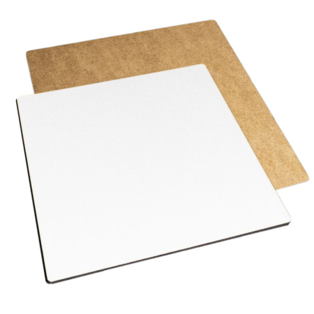 Подложка деревянная для торта 3 мм d-260мм белая КВАДРАТ