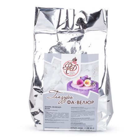 Глазурь ВЕЛЮР белая 1кг/10