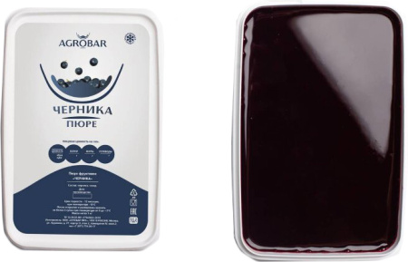 Пюре Черника  с/м 250гр /12 Агробар