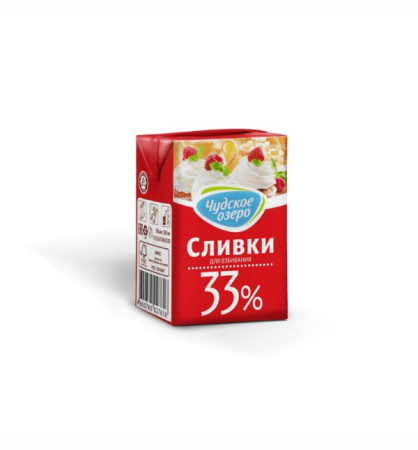 Сливки 33% 200мл/18 Чудское озеро