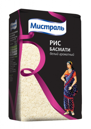 Рис Басмати 500гр /12 МИСТРАЛЬ 15001
